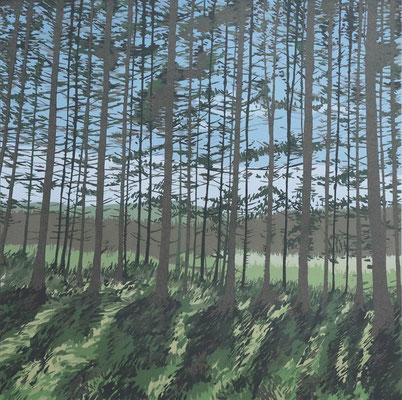 車窓からの眺め_View from a car window_510×510(410×410)mm_silkscreen_ed.4_HidemiMOMMA