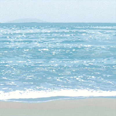 海を眺める日_A Day of Looking at the Sea_26×26(18×18）mm _silkscreen _2023＿HidemiMOMMA.jpg