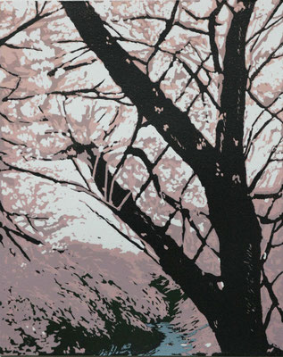 SAKURA in Spring 2016_silkscreen_203×254mm_HIDEMIMOMMA