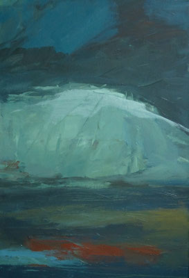 Berg in de nacht - 2011 - 66 x 100cm - oil on canvas