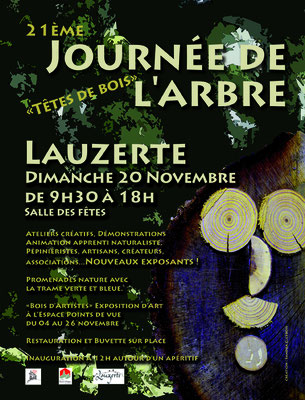 Affiche pour la manifestation la journée de l'arbre réalisation Sandra Clerbois