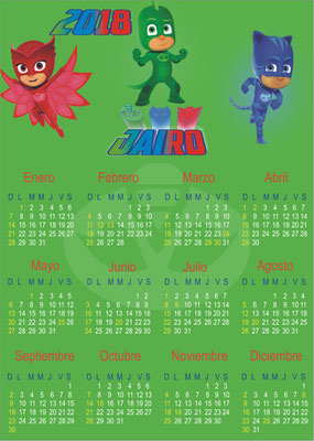 Calendario PJ Masks