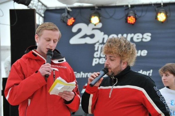 Moderation, Moderator Urs Sahli aus Bern @25 heures Freeride Dominique Perret 2012