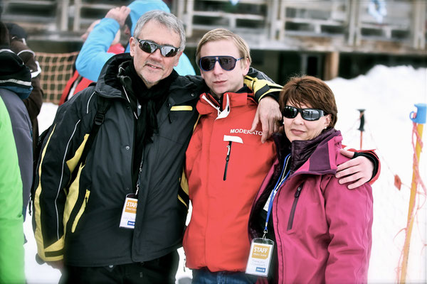 Moderation, Moderator Urs Sahli aus Bern Allianz Suisse Skicup 2013