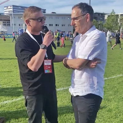 Eventmoderation - Interview mit Mario Fehr am Suisse Rugby Day 2024