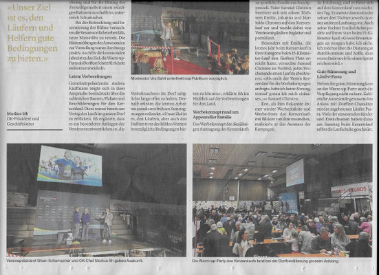 Moderation Kerzerslauf 2025, Urs Sahli Eventmodersation, Anzeiger von Kerzers
