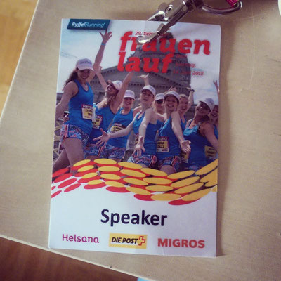 Moderation, Moderator Urs Sahli aus Bern Moderation Schweizer Frauenlauf 2015