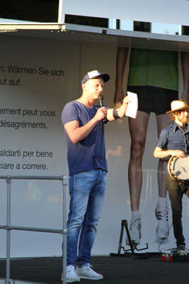 Moderation, Moderator Urs Sahli aus Bern am B2Run in Bern