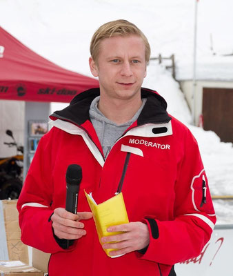 Moderation, Moderator Urs Sahli aus Bern @25 heures Freeride Dominique Perret 2012