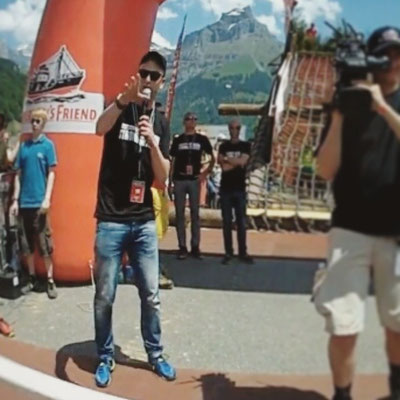 Moderation, Moderator Urs Sahli aus Bern am Fishermans Friend Strongmanrun 