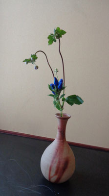村瀬益弘　　鶴首　秋明菊　竜胆
