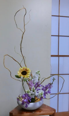 水谷月花傳　ひまわり　金魚草　雲竜柳 　蘭