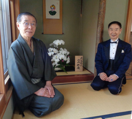 茶道雅流後援会副会長植木俊彦と宗家