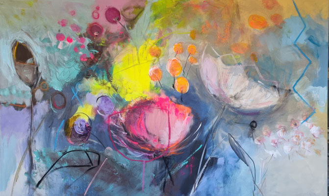 Bouquet of flowers 80 x 130 cm verkauft/sold