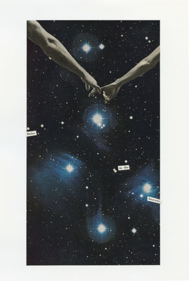 Holes in the Heavens, paper collage, 2020