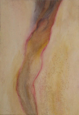 Maruska Mazza, Untitled, 1995 fresco on wood, 50x70 cm