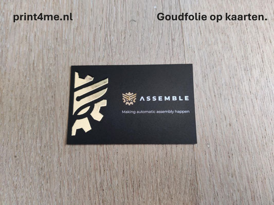 kaarten met goudfolie print