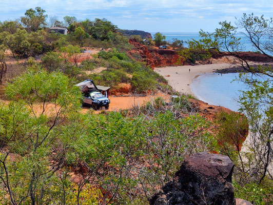 Pender Bay, Dampier Peninsula - der Campground 'Pender Bay Escape' - unser Stellplatz