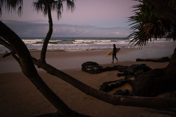Rainbow Beach bei Sonnenuntergang
