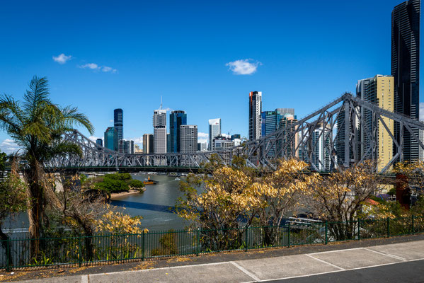 Aussicht von der Bowen Terrace aus zur City und zur Story Bridge