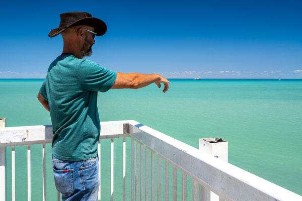 Broome - Town Beach Jetty - auf der Suche nach Meeresschildkröten