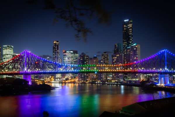 Sunset Story Bridge vom Wilson Outlook Reserve aus