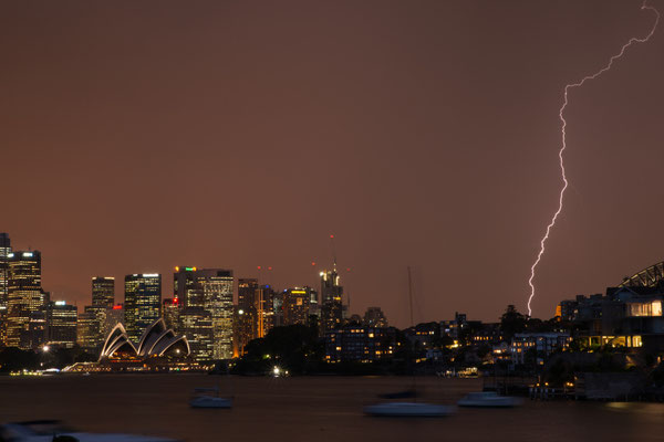 Cremorne Point, Sydney - Gewitter über dem Sydney Harbour