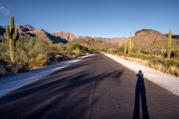Sabino Canyon - Upper Sabino Road before Sunset