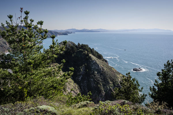 Muir Beach Overlook - Aussicht nach Süden bis San Francisco