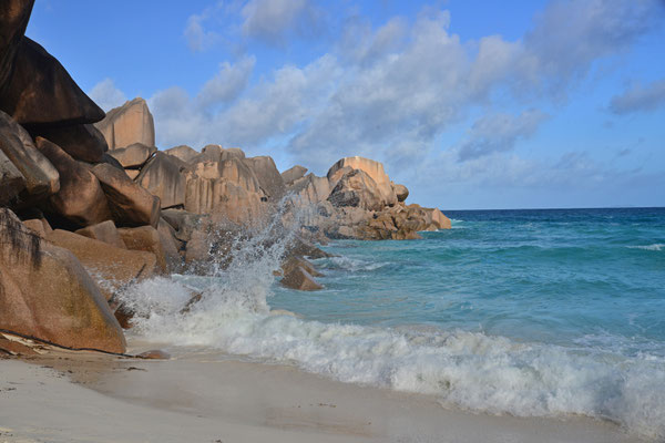 Wellen an der 'Grand Anse'