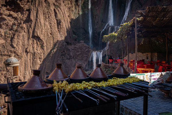 Marrakesch - Cascades d'Ouzoud - das Restaurant