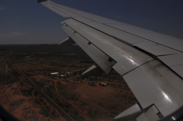 Landeanflug auf Alice Springs