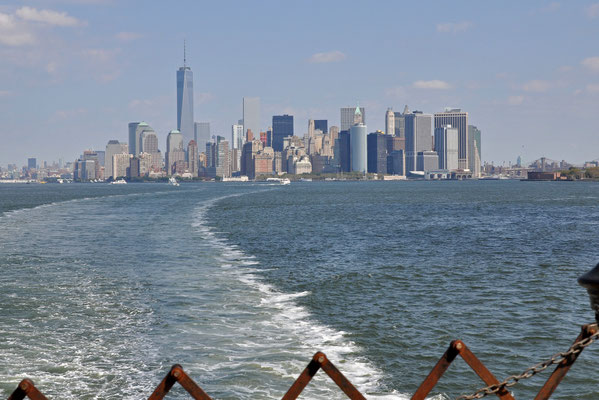 Skyline von der Staten Island Ferry aus