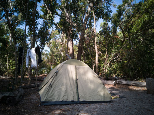 Der Nationalpark-Campingplatz am Whitehaven Beach - unser Platz!