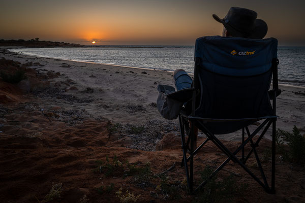 Gregories Campground, François Peron Nationalpark - Sonnenuntergang geniessen