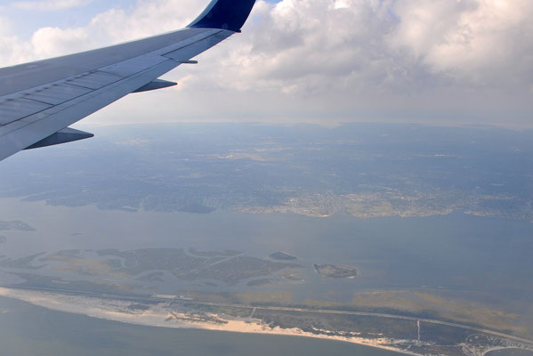 Über Long Island, kurz vor NY