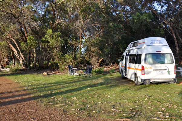 Kangaroo Island Caravan Park - unsere Campingparzelle