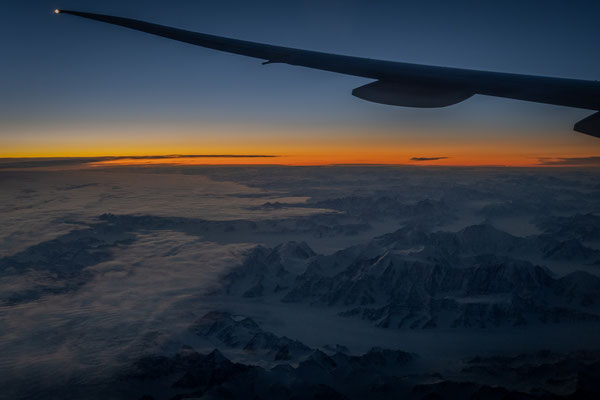 Flug Zürich - San Francisco / über Grönland