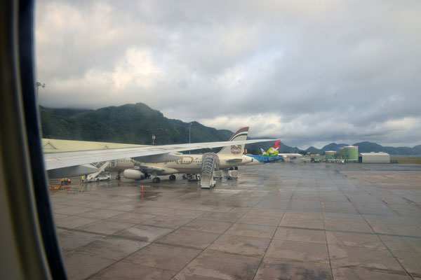 Flughafen Mahé - vor dem Start