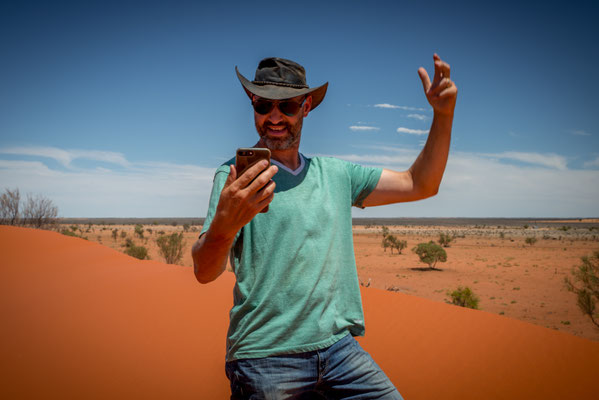 Windorah Sanddunes (leider zur Mittagszeit...)