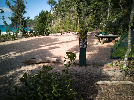 Der Nationalpark-Campingplatz am Whitehaven Beach