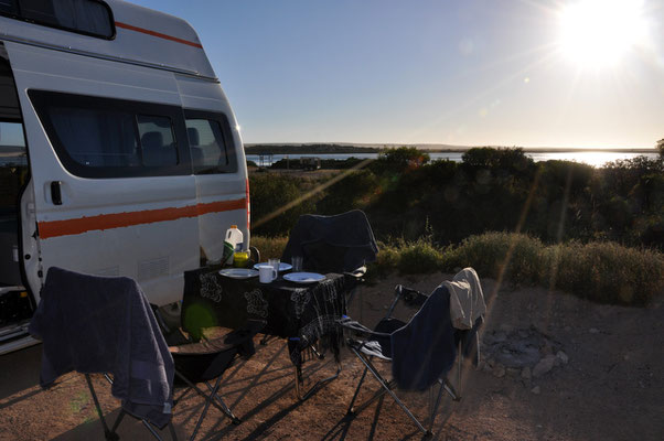 auf dem Campingplatz Baird Bay