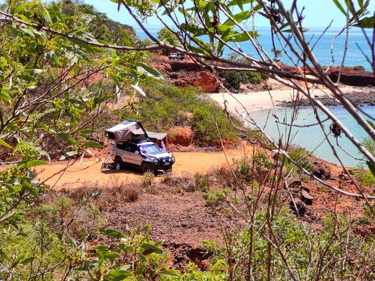 Pender Bay, Dampier Peninsula - der Campground 'Pender Bay Escape' - unser Stellplatz