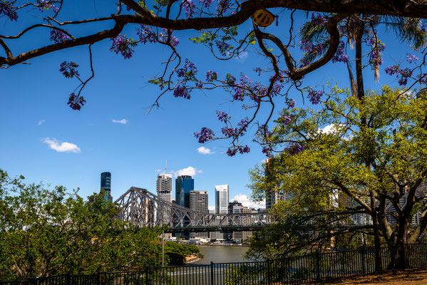 Aussicht von der Bowen Terrace aus zur City und zur Story Bridge