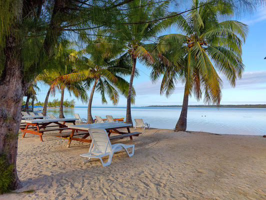 Aitutaki Village - Ootu Beach beim 'Blue Lagoon Restaurant & Bar'