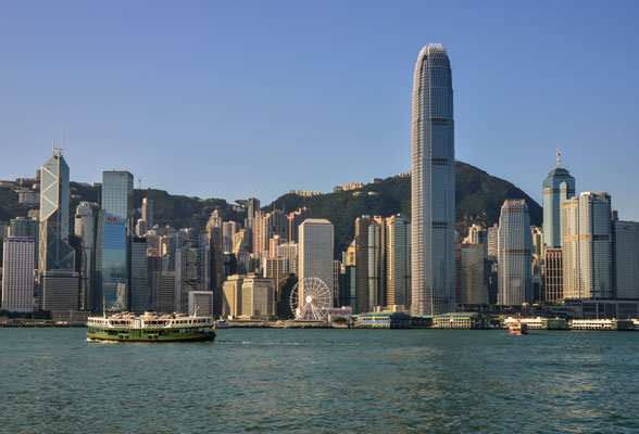 Auf der Fähre Richtung Kowloon