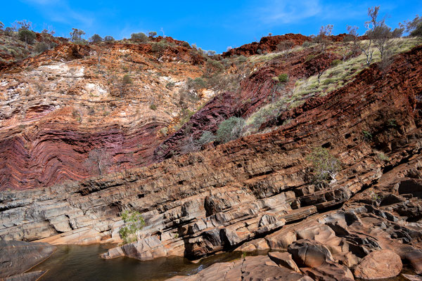 Hamersley Gorge, Karijini Nationalpark - Gebirgsschichten