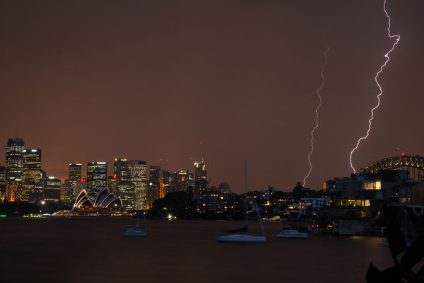 Cremorne Point, Sydney - Gewitter über dem Sydney Harbour