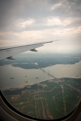 Landeanflug auf Singapur