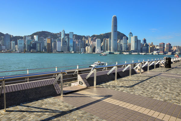 Sicht von Kowloon nach Hongkong Island